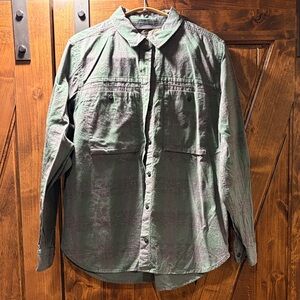 REI Green Button Down Shirt